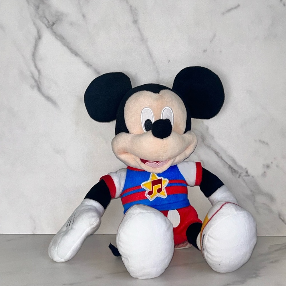 Disney Mickey Mouse Stuffed Animal Black and White
